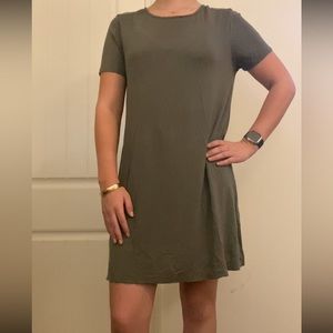 Forever 21 Green T-Shirt Dress